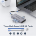 Адаптер USB C Hub QGeeM 7 in 1 HDMI / USB 3.0 / TF Card Адаптер USB C Hub QGeeM 7 in 1 HDMI / USB 3.0 / TF Card