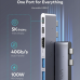 VAVA USB-C Hub 5-in-2 with 100W Power Delivery, HDMI 4K (VA-UC019)
