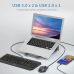 Підставка-хаб з ARGB підсвічуванням Vencci Laptop Stand with Hub 8in1 (A6P)
