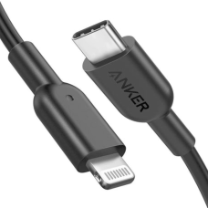 Кабель Anker Powerline II USB C to Lightning Cable Black 0.9m (A8632012)
