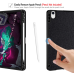 Soke iPad Pro 11 Inch 2018 Case with Pencil Holder, Premium Trifold Case - Black