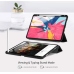 Soke iPad Pro 11 Inch 2018 Case with Pencil Holder, Premium Trifold Case - Black