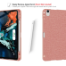 Soke iPad Pro 11 Inch 2018 Case with Pencil Holder, Premium Trifold Case - Rose Gold
