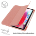 Soke iPad Pro 11 Inch 2018 Case with Pencil Holder, Premium Trifold Case - Rose Gold