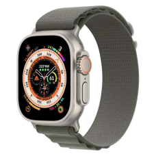Apple Watch Ultra GPS + Cellular 49mm Titanium Case with Green Alpine Loop - Large (MQEX3/MQFP3)