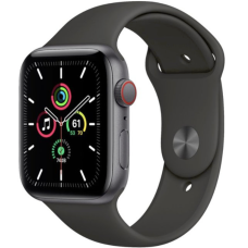 Apple Watch SE GPS + Cellular 44mm Space Gray Aluminum Case with Black Sport B. (MYER2)