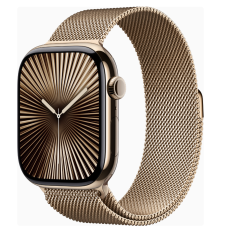 Смарт-годинник Apple Watch Series 10 GPS + Cellular 46mm Gold Titanium Case w. Gold Milanese Loop - M/L (MX003)