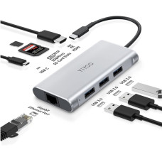 YIYOO USB C Hub 8-in-1 Adapter Aluminum для MacBook Pro/Air (CB-C91)