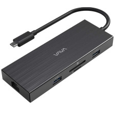 USB-хаб VAVA USB Type-C Hub 8-in-1 Adapter with Gigabit Ethernet Port, 100W PD Charging Port Black (VA-UC008)